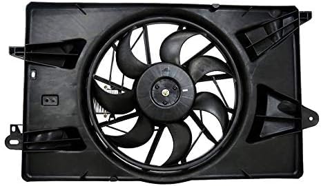 Front Radiator Cooling Single Fan Assembly Plastic Direct Replacement Compatible with 2015-2017 Chrysler 200/2014-2019 Jeep Cherokee CH3115179 CH3115180 68205996AC 68197298AB