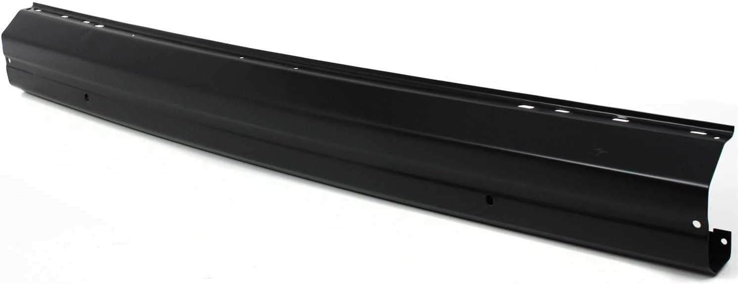 Front Bumper Face Bar Primed Steel + End Caps Textured Right & Left Side Direct Replacement Compatible With Jeep Wagoneer 1984-1990 / Cherokee 1984-1996 / Comanche 1986-1992 CH1004107