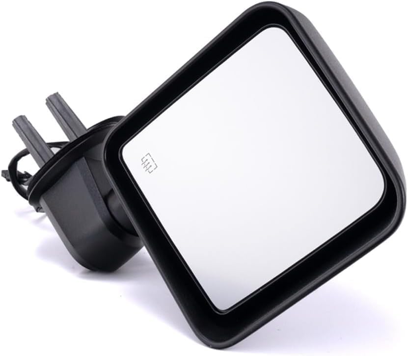 Front Power Mirror Manual Folding Heated Textured Right Passenger Side Direct Replacement Compatible With 2015-2018 Jeep Wrangler CH1321390 68249846AD 68249846AC