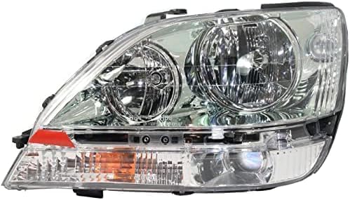 Set Of 2 Front Headlight Assembly Chrome Interior Right Passenger & Left Driver Side Direct Replacement Compatible With 2001-2003 Lexus RX300 LX2502104 LX2503104 8115048080 8111048080