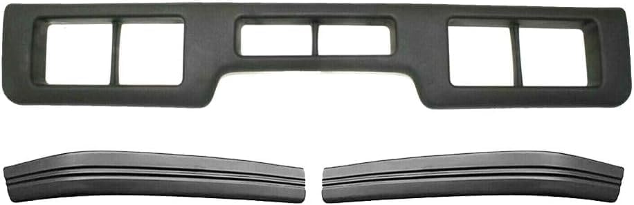 Front Bumper Chrome + Moldings Center + Left Driver & Right Passenger Side Direct Replacement Compatible With Ford F-Series/Bronco 1992-1996 FO1002254 FO1057272 FO1058271 FO1059271