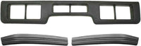 Front Bumper Chrome + Moldings Center + Left Driver & Right Passenger Side Direct Replacement Compatible With Ford F-Series/Bronco 1992-1996 FO1002254 FO1057272 FO1058271 FO1059271