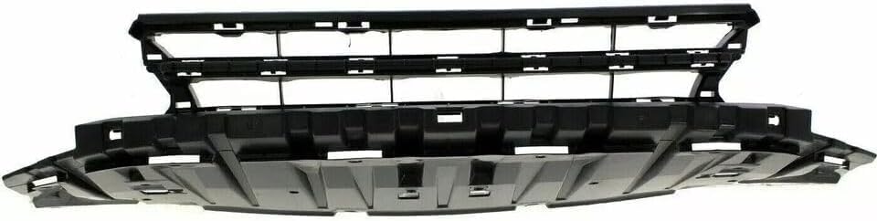Front Bumper Lower Grille + Molding Chrome + Fog Light Covers Textured Right Passenger & Left Driver Side Direct Replacement Compatible With 2013-2015 Honda Civic HO1044102 HO1036113