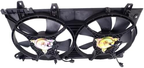 Front Radiator Shroud Dual Fan Assembly Plastic Direct Replacement Compatible with 2003-2008 Subaru Forester SU3115111 45131FE000-PFM