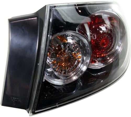 Set Of 2 Tail Light Assembly Right Passenger & Left Drive Side Direct Replacement Compatible With 2007-2009 Mazda 3 MA2801136 MA2800136 BR5H51150C BR5H51160C