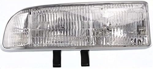Front Head Light + Signal Lamp Lens And Housing Right Passenger & Left Driver Side Direct Replacement Compatible With 1998-2005 Chevrolet Blazer / 1998-2004 S10 Pickup