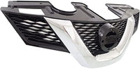 Front Grille Primed With Chrome Molding Plastic Direct Replacement Compatible With 2014-2015 Nissan Rogue NI1200258 623104BA0A