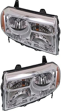 Set Of 2 Front Head Light Assembly Halogen Right Passenger And Left Driver Side Direct Replacement Compatible With 2012-2015 Honda Pilot HO2503147 HO2502147 33100SZAA11 33150SZAA11