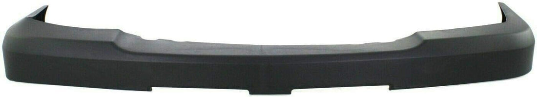 Front Bumper Chrome Steel + Upper Cover + Lower Valance Air Deflector Textured Black Direct Replacement Compatible With Chevrolet Silverado 2500HD 3500 2003-2006 GM1051109 GM1092205