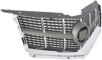Front Grille Assembly Plastic Gray Shell and Insert Direct Replacement Compatible With 2010-2012 Cadillac SRX GM1200629 25778321