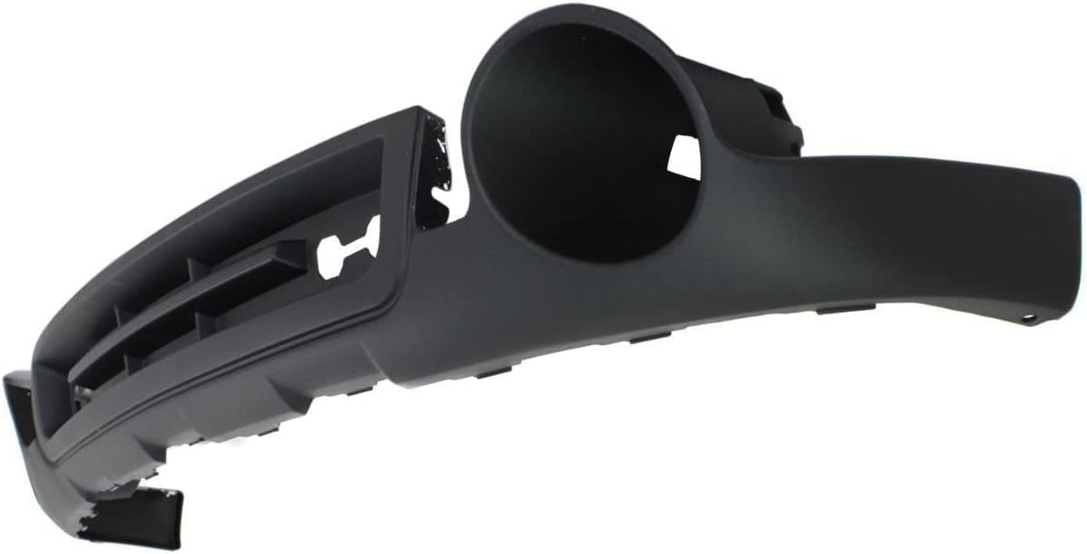 Front Bumper Chrome With Air Hole + Lower Valance Air Deflector & Extension Textured Direct Replacement Compatible With 2007-2013 GMC Sierra 1500 GM1002834 GM1015100 GM10922