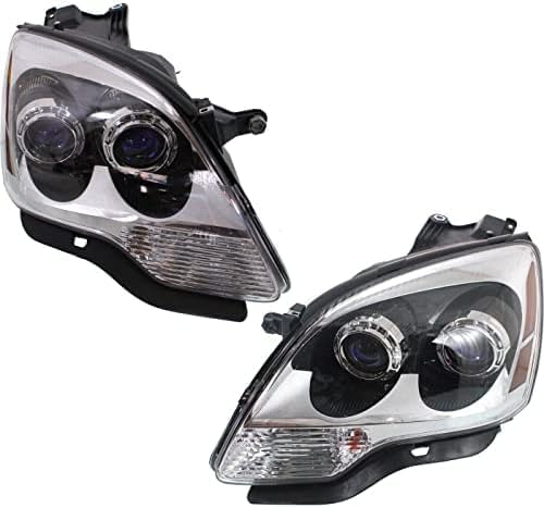 Set Of 2 Front Headlight Assembly Left Driver & Right Passenger Side Direct Replacement Compatible With 2007-2009 GMC Acadia GM2503294 GM2502294 25826765 25826764