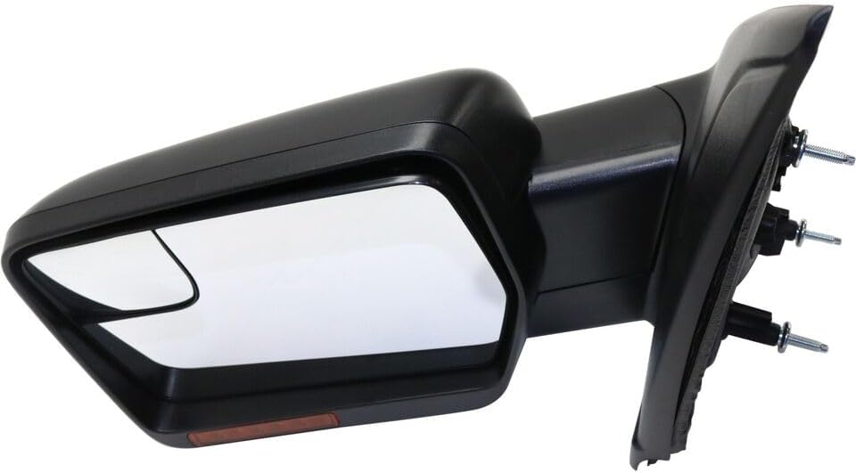 Front Power Mirror Manual Folding Heated Textured Left Driver Side Direct Replacement Compatible With 2011-2014 Ford F-150 FO1320407 BL3Z17683CA