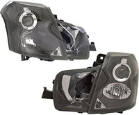 Set Of 2 Front Head Light Assembly Halogen Left Driver & Right Passenger Side Direct Replacement Compatible With 2003-2007 Cadillac CTS GM2502242 GM2503242 15826015 15826014