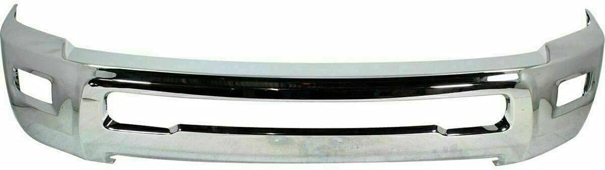 AUTOS PARTS PLUS Front Bumper Chrome Steel + Lower Valance Textured + Fog Lights Assembly + Brackets Right & Left Side Direct Replacement Compatible With Dodge Ram 2500 3500 2010-2012 CH1090141