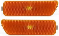 Set Of 2 Front Side Marker Lamp Lens And Housing Right & Left Side Direct Replacement Compatible With 1999-2006 Volkswagen Golf / 1999-2007 Jetta/GTI / 1999-2002 Cabrio VW2551104