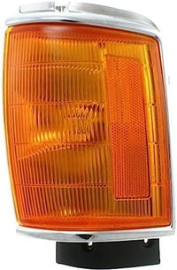 Set Of 2 Front Corner Light Assembly With Chrome Trim Left Driver & Right Passenger Side Direct Replacement Compatible With 1987-1988 Toyota Pickup / 1987-1989 Toyota 4Runner