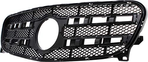 Front Grille Assembly Prime Shell And Insert Plastic Direct Replacement Compatible With 2015-2017 Mercedes Benz GLA250 MB1200188 1568801200