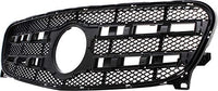 Front Grille Assembly Prime Shell And Insert Plastic Direct Replacement Compatible With 2015-2017 Mercedes Benz GLA250 MB1200188 1568801200