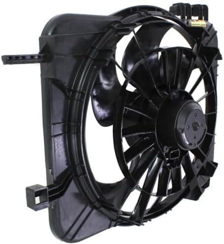 Front Radiator Fan Shroud Assembly Plastic with Air Conditioning Direct Replacement Compatible with 1995-2002 Chevrolet Cavalier GM3115106 22645919
