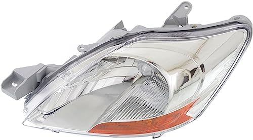 Set Of 2 Front Head Light Assembly Lens And Housing Plastic Left Driver & Right Passenger Side Direct Replacement Compatible With 2007-2011 Toyota Yaris TO2518108 TO2519108