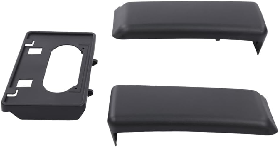 Front License Plate Bracket + Bumper Molding Textured Left Driver & Right Passenger Side Direct Replacement Compatible with 2009-2014 Ford F-150 FO1053100 FO1068134 9L3Z17A385A