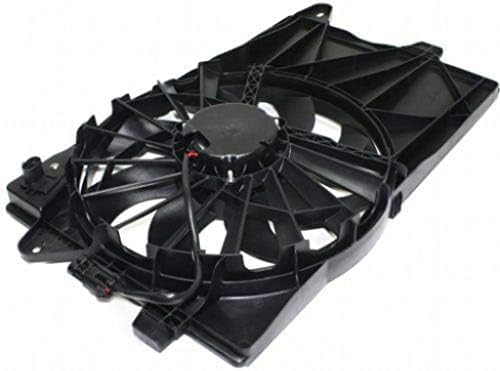 Front Radiator Cooling Fan Assembly Plastic Direct Replacement Compatible with 2012-2019 Fiat 500 FI3115100 68184569AC