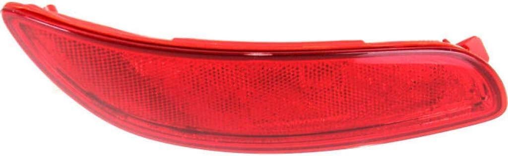 Rear Bumper Reflector Plastic Left Driver Side Direct Replacement Compatible With 2010-2012 Hyundai Santa HY1184107 924082B510
