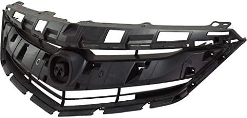 Front Grille Assembly Textured Shell and Insert Plastic Direct Replacement Compatible With 2016-2018 Acura ILX AC1200129 71121TX6A51