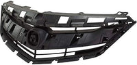 Front Grille Assembly Textured Shell and Insert Plastic Direct Replacement Compatible With 2016-2018 Acura ILX AC1200129 71121TX6A51