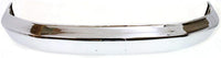 Front Bumper Face Bar Chrome Without Molding Holes Direct Replacement Compatible With 1992-1997 Ford F-Series FO1002236 F2TZ17757A