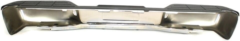 Rear Step Bumper Fleetside Chrome Steel Direct Replacement Compatible With 1998-2004 Chevrolet S10 Pickup GM1101102 12343438