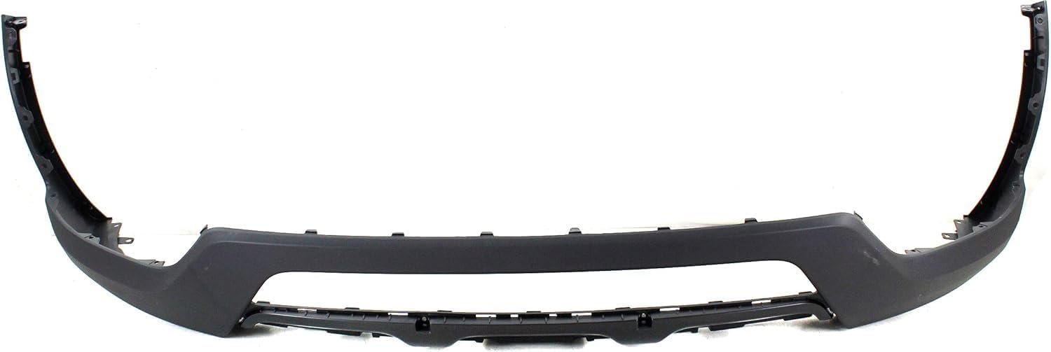 Front Bumper Cover Primed Plastic + Valance + Upper & Lower Grille + Center Molding + Skid Plate Direct Replacement Compatible With 2013-2016 Hyundai Santa Fe Sport