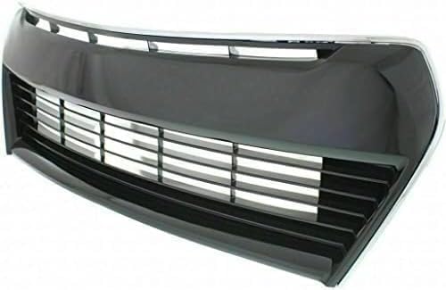 Front Bumper Grille Primed With Chrome Molding Plastic Direct Replacement Compatible With 2014-2016 Toyota Corolla TO1036150 5310202210