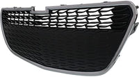 Front Bumper Lower Grille Chrome Shell & Primed Insert Without Fog Holes Direct Replacement Compatible With 2013-2015 Chevrolet Spark GM1200656 95078756