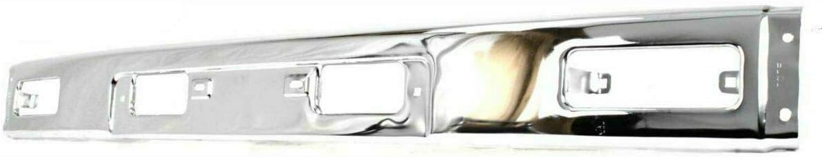 Front Bumper Chrome + End Caps Primed + Support Brackets Left Driver & Right Passenger Side Direct Replacement Compatible With 1984-1986 Toyota TO1004157 TO1005116 TO1066104