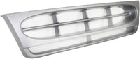 Front Grille Painted Silver Shell And Insert Plastic Direct Replacement Compatible With 1997-2004 Ford E-Series FO1200338 F8UZ8200BAA