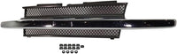 Front Grille Painted Black Shell And Insert With Chrome Center Bar Direct Replacement Compatible With 2002-2009 Chevrolet Trailblazer GM1200477 10358128