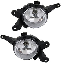 Set Of 2 Front Fog Light Assembly Plastic Left Driver & Right Passenger Side Direct Replacement Compatible With 2011-2015 Chevrolet Cruze / 2016 Limited GM2593300 GM2592300