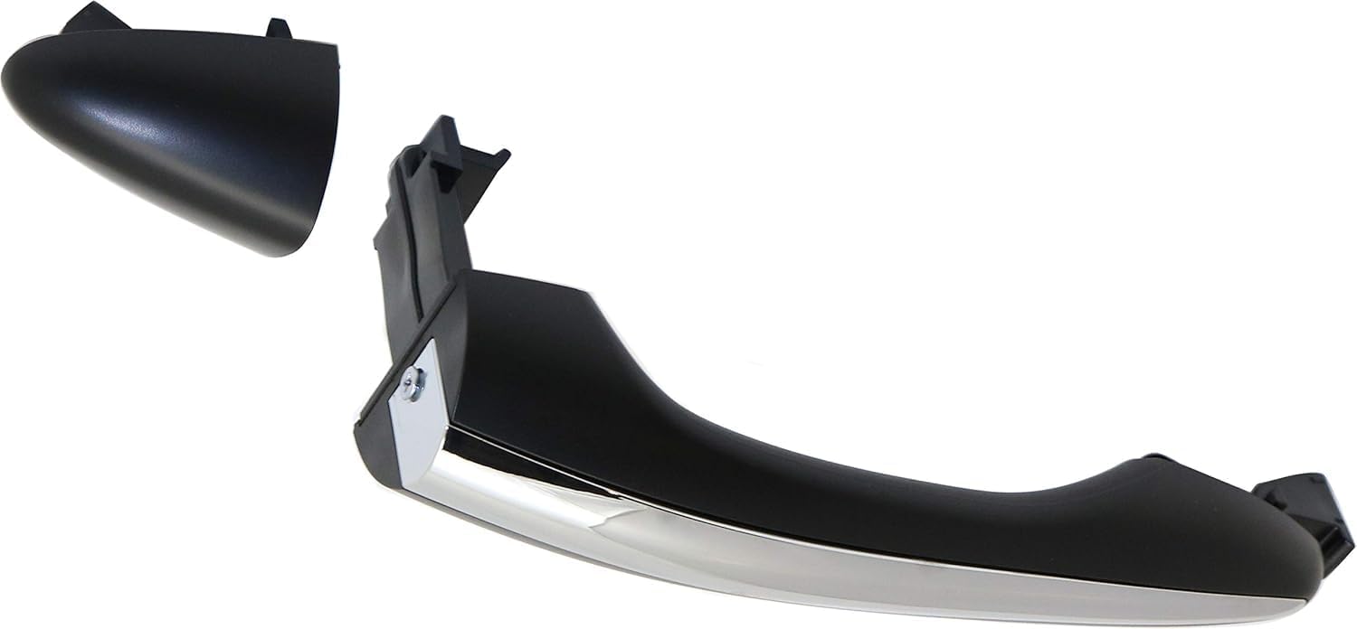 Front Exterior Door Handle + Cover Primed Right Passenger Side with Chrome Trim Without Keyhole Direct Replacement Compatible with 2012-2015 Kia Optima 826514C010-PFM 826622T000