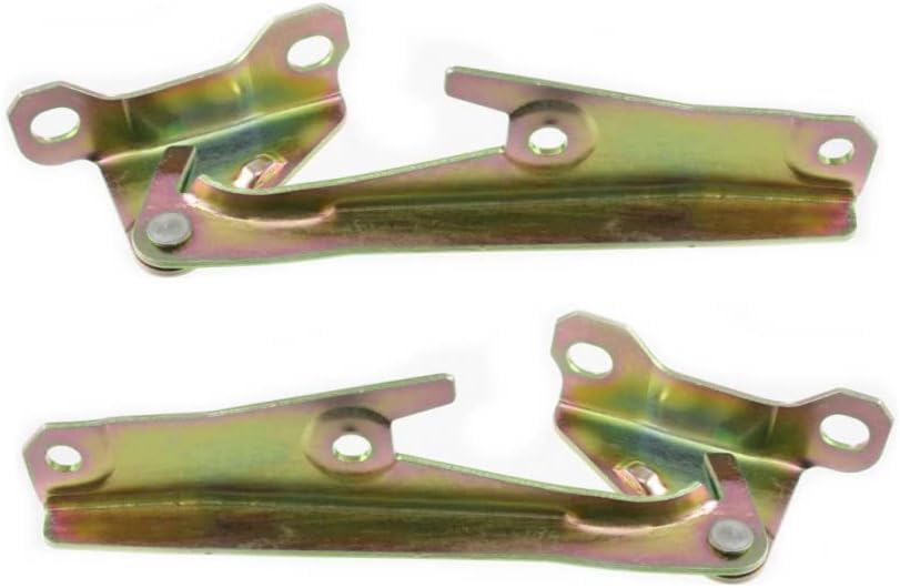 Set Of 2 Front Hood Hing Steel Left Driver & Right Passenger Side Direct Replacement Compatible With 1993-1994 Dodge Colt/Plymouth / 2003-2006 Mitsubishi Outlander MI1236102