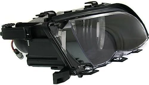 Set Of 2 Front Headlight Assembly Halogen With Black Interior Right Passenger & Left Driver Side Direct Replacement Compatible With 2002-2005 BMW 3-Series BM2502122 BM2503122