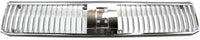 Front Grille Chrome Shell And Insert Plastic Direct Replacement Compatible With 1989-1991 Oldsmobile Cutlass Ciera GM1200106 10068949