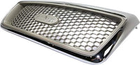 Front Grille Chrome Shell/Beige Honeycomb Insert Direct Replacement Compatible With 2004-2008 Ford F-150 FO1200427 FO1200502 4L3Z8200DA 7L3Z8200BA