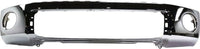 Front Bumper Face Bar Chrome Steel + Upper Cover Primed + Lower Valance Panel Textured + Grille Assembly Direct Replacement Compatible With 2010-2013 Toyota Tundra TO1002182 TO1200337