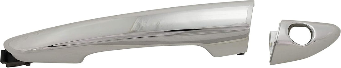 Front Exterior Door Handle Chrome Left Driver Side with Cover and Keyhole Direct Replacement Compatible with 2015-2019 Hyundai Sonata 82651C1110 82652C1010