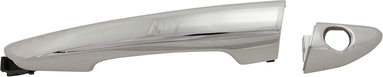 Front Exterior Door Handle Chrome Left Driver Side with Cover and Keyhole Direct Replacement Compatible with 2015-2019 Hyundai Sonata 82651C1110 82652C1010