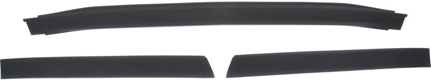Set Of 3 Piece Front Bumper Lower Valance Air Deflector Textured Direct Replacement Compatible With 2013-2015 Chevrolet Malibu / 2016 Limited GM1092236 22842404