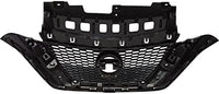 Front Grille Primed Insert Plastic With Chrome Molding Direct Replacement Compatible With 2017-2019 Nissan Versa Note NI1200290 623109ME0A