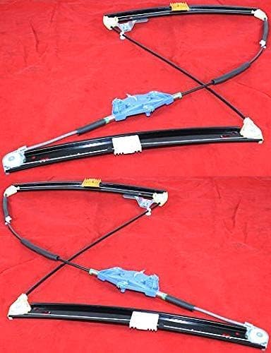 Set of 2 Front Power Window Regulator Without Motor Left Driver & Right Passenger Side Direct Replacement Compatible with 2002-2008 Audi A4 ‎AU1351102 AU1350102 8E0837462C